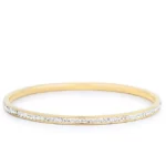 Simple Goldtone Finish Crystal Bangle