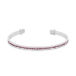 Channel-Set Pink Cubic Zirconia Cuff