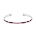 Channel-Set Garnet Cubic Zirconia Cuff