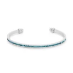 Channel-Set Aqua Cubic Zirconia Cuff