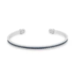 Channel-Set Montana Blue Cubic Zirconia Cuff