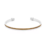 Channel-Set Canary Cubic Zirconia Cuff