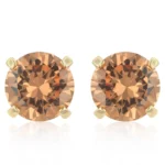 Simple Champagne Cubic Zirconia Studs