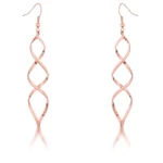 Rose Goldtone Twist Earrings