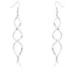 Silver Twist Earrings