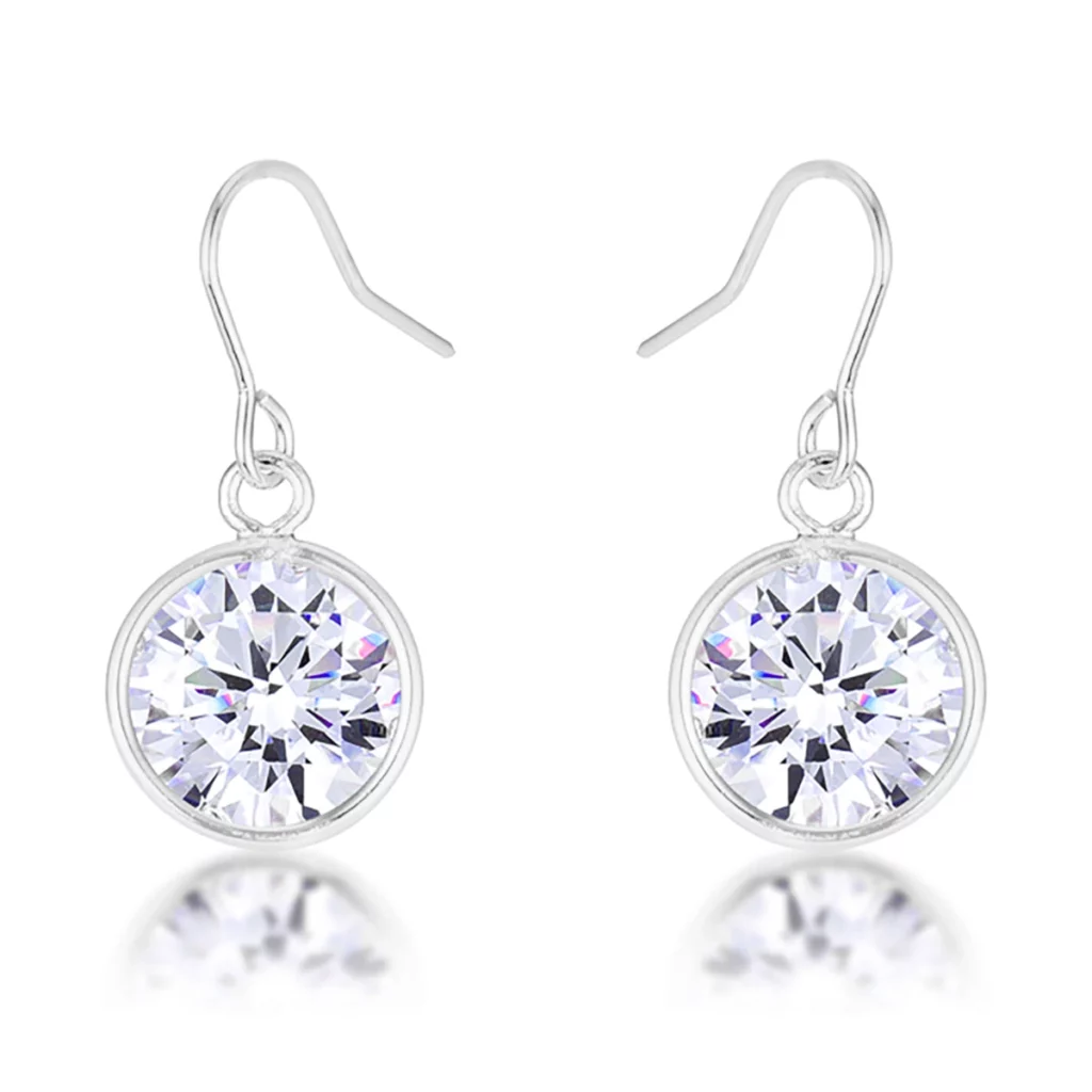 Bezel Solitaire Stud Earrings