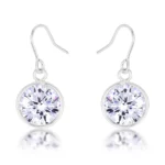 Bezel Solitaire Stud Earrings