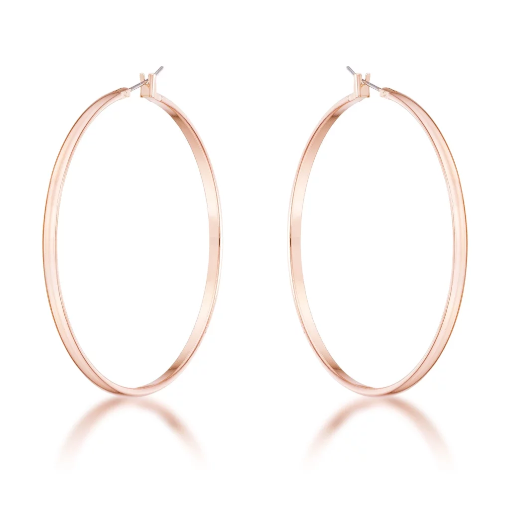 55mm Rose Gold Plated Classic Hoop Earrings