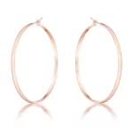 55mm Rose Gold Plated Classic Hoop Earrings