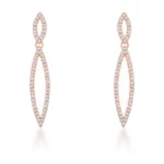 Sara 1.2ct CZ Rose Gold Delicate Double Teardrop Drop Earrings