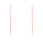 Carolee Rose Gold Stainless Steel Long Line Drop Earrings