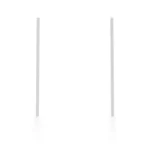 Carolee Rhodium Stainless Steel Long Line Drop Earrings
