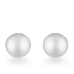 Tina Rhodium Sphere Stud Earrings