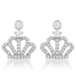 0.5 Ct Rhodium Crown CZ Earrings