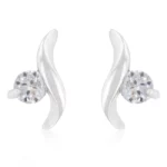 Twisting Solitaire Cubic Zirconia Earrings