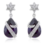 Royal Wrapped Amethyst Earrings