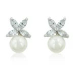 Butterfly Pearl Stud Earrings