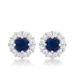 Bella Bridal Earrings in Blue