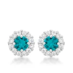 Bella Bridal Earrings in Aqua
