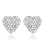 Special Pave Heart Earrings