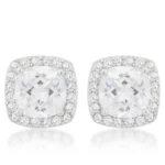 Pave Halo Earrings