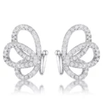 .45 Ct CZ Butterfly Stud Earrings