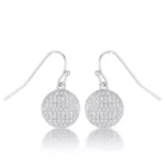 .6 Ct Elegant CZ Disk Earrings