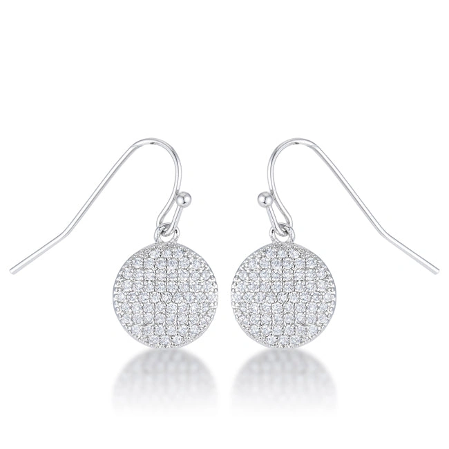.6 Ct Elegant CZ Disk Earrings