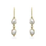 Yellow Gold Pearl Drops