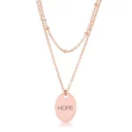 Rose Gold Plated Double Chain HOPE Necklace
