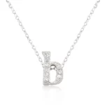 Micro-Pave Initial B Pendant