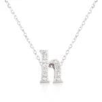 Micro-Pave Initial H Pendant