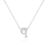 Micro-Pave Initial Q Pendant