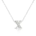 Micro-Pave Initial X Pendant