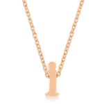Rose Gold Finish Initial I Pendant
