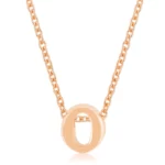 Rose Gold Finish Initial O Pendant