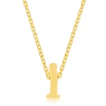 Golden Initial I Pendant