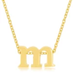 Golden Initial M Pendant