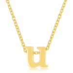 Golden Initial U Pendant