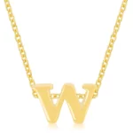 Golden Initial W Pendant