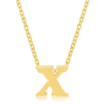 Golden Initial X Pendant