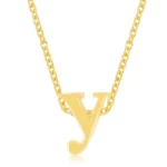 Golden Initial Y Pendant