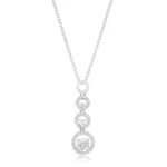 Halo Graduated Cubic Zirconia Pendant