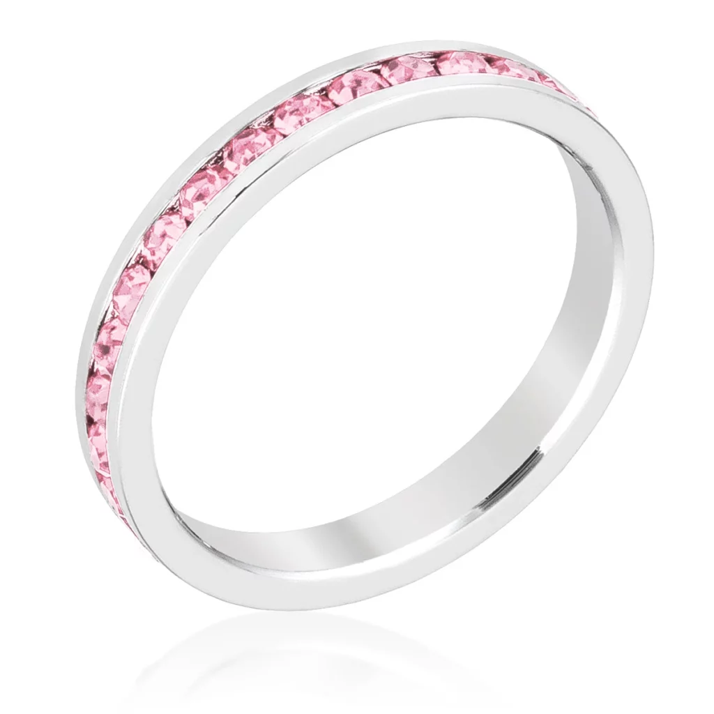 Stylish Stackables Pink Crystal Ring