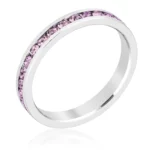Stylish Stackables with Lavender Crystal Ring
