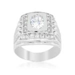 Men's Cubic Zirconia Square Ring