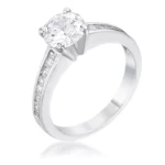 Cubic Zircon Engagement Ring