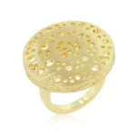 Textured Golden Saucer Ring