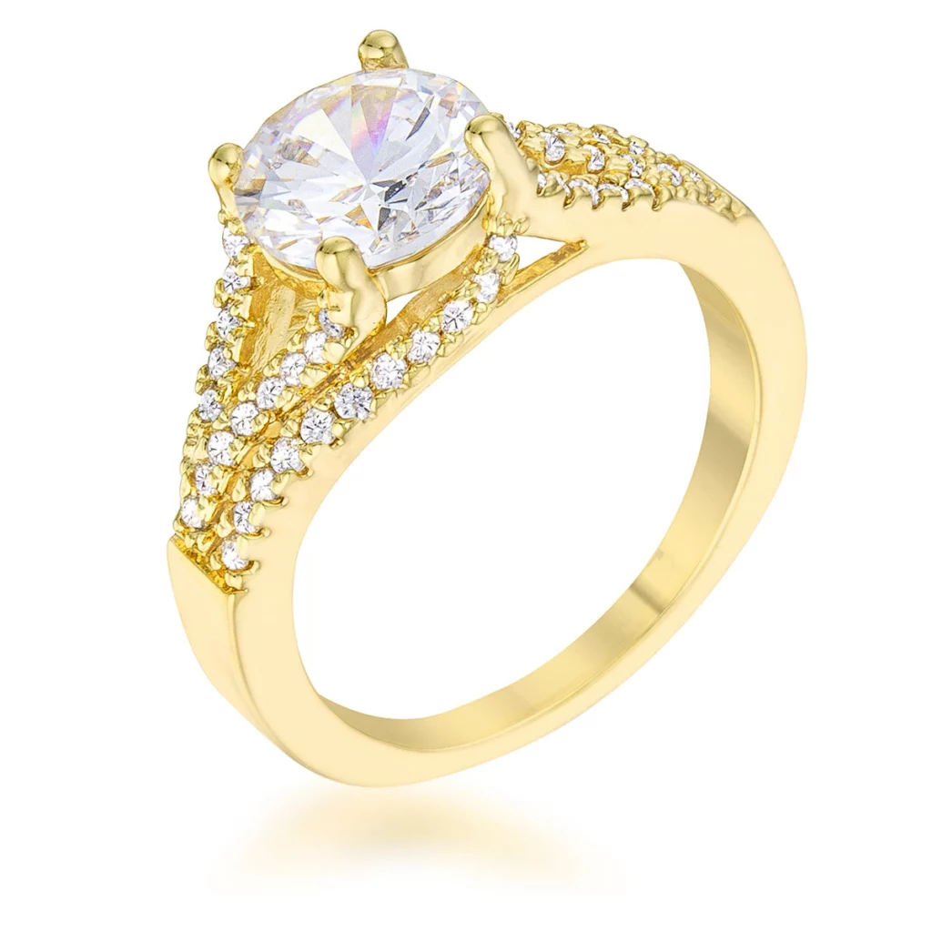 Irine 2.3ct CZ 14k Gold Classic Ring