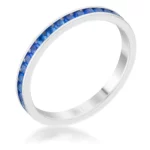Teresa 0.5ct Sapphire CZ Stainless Steel Eternity Band